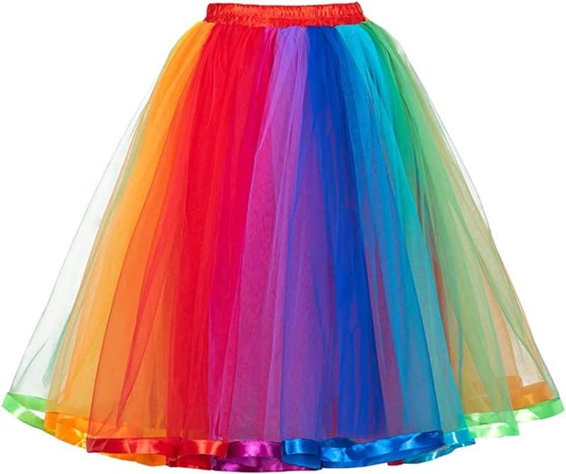 Womens Rainbow Bustle Skirt Costume Accessories Female Halloween main image 1