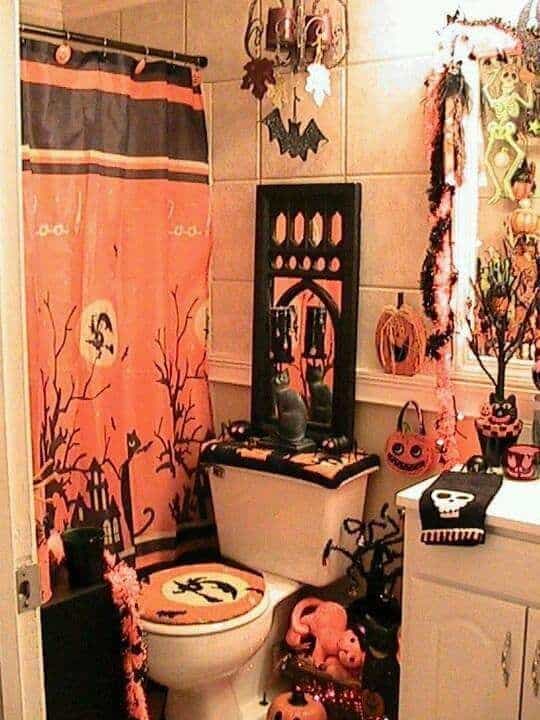 bathroom decor for halloween ideas