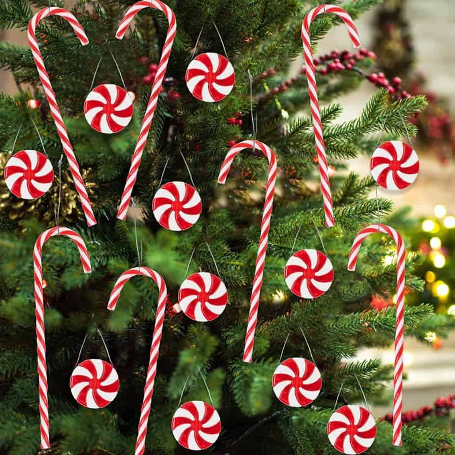 candy canes Christmas tree decoration