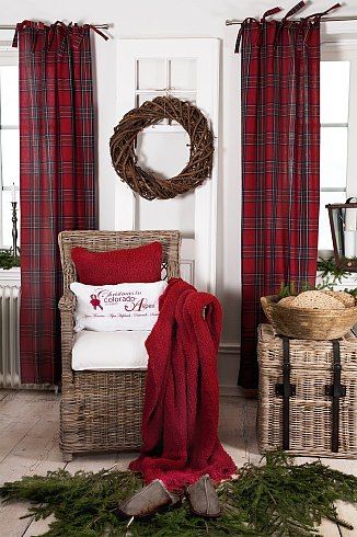 Christmas Curtains to Complete Your Home Decor - red plaid curtains