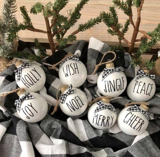 Christmas Tree Ornaments You'd Love to Have This Year - decorations with a message