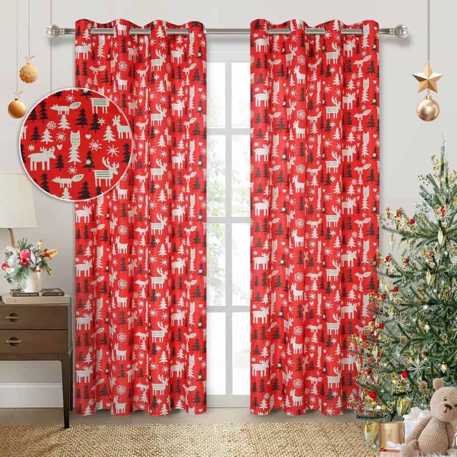 Christmas Curtains to Complete Your Home Decor - curtains with reindeer