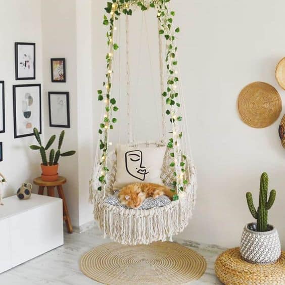 15 Hanging Chairs For Bedroom & Living Room to Make Your Place Special - boho style