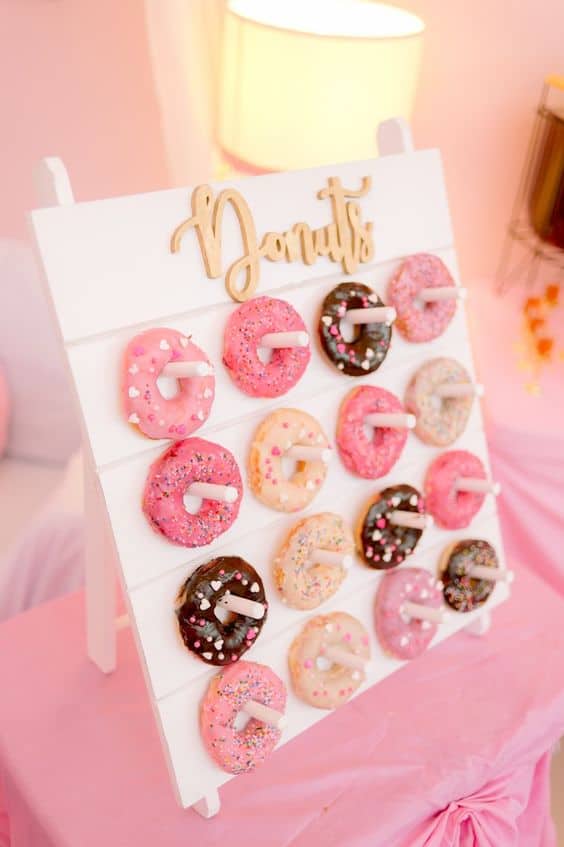 College Dorm Room Birthday Party Decoration - donut wall stand