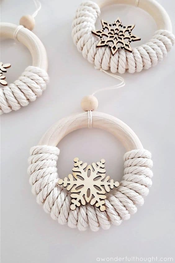 Christmas Tree Ornaments You'd Love to Have This Year - wooden snowflakes