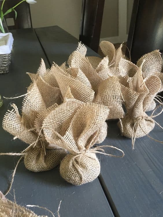 Burlap Balloon Weights