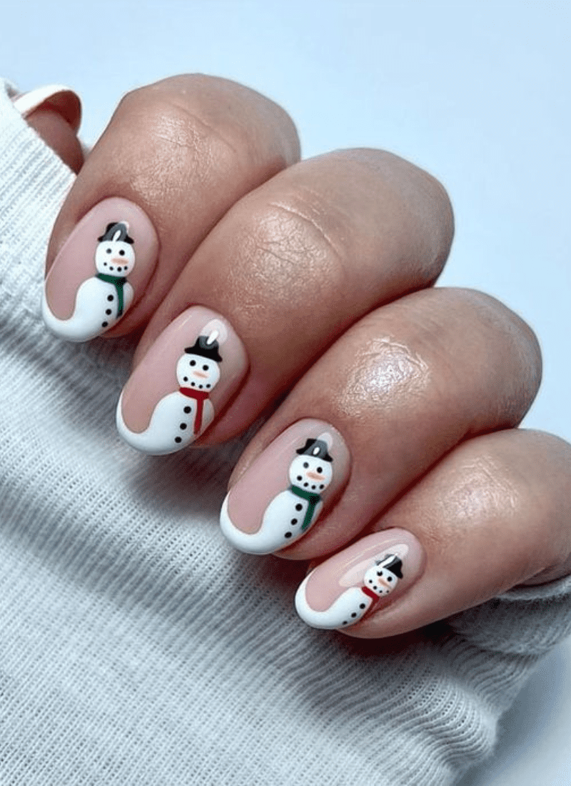 13 Festive Snowman Nails Ideas to Keep the Christmas Spirit
