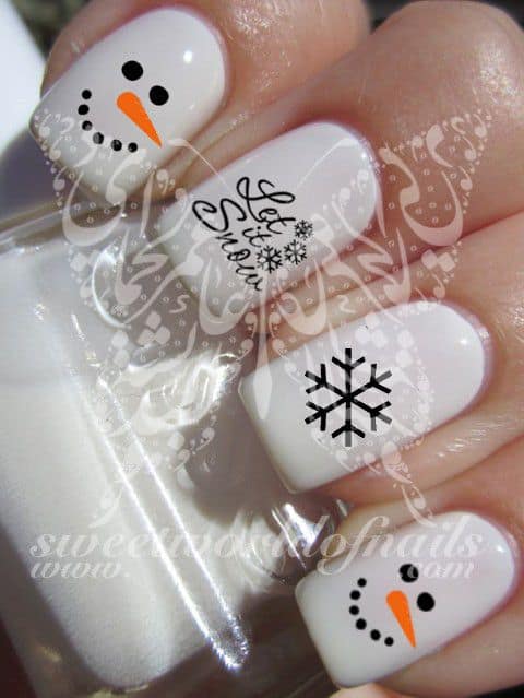 Ideas for Snowman Nails