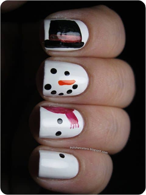 Cool Christmas Nails with Snowman