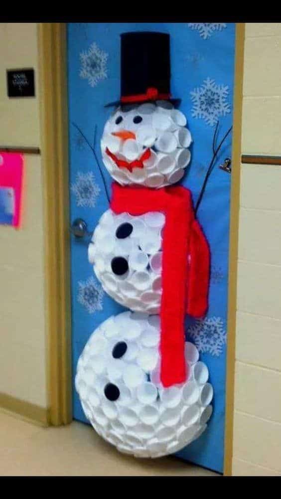 Christmas Snowman Dorm Door Decor