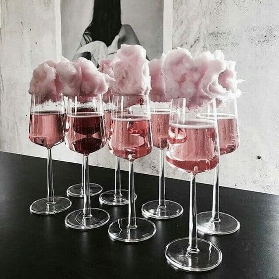 cotton candy and rose for 21st birthday