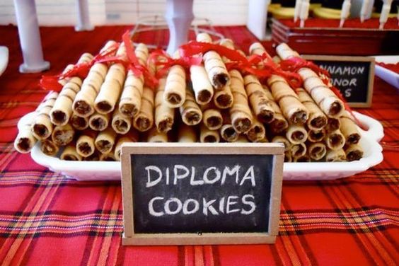 diploma cookies decor for grad table candy buffet
