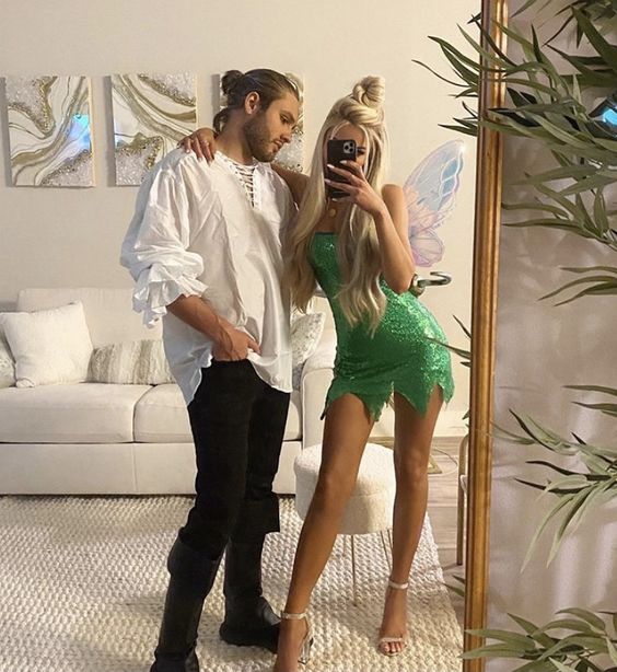 Tinker Bell and Captain Hook halloween costumes