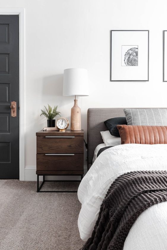 What Color Nightstand Goes with a Grey Bed