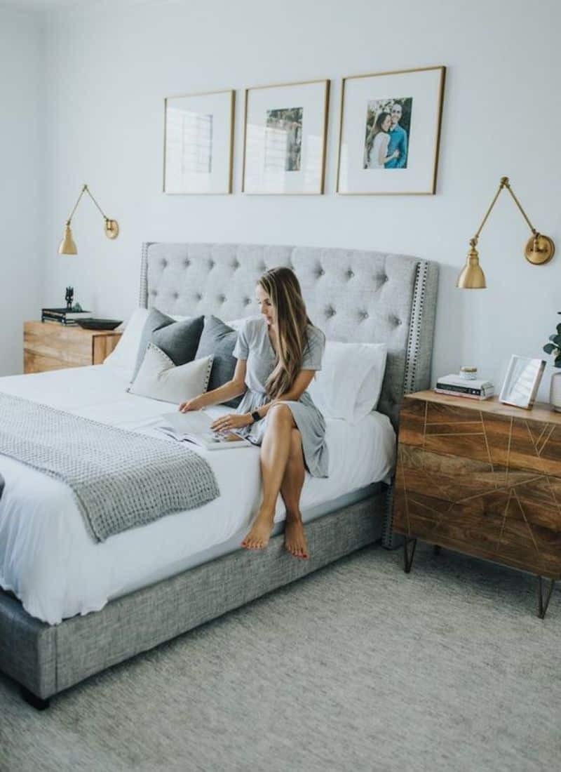What Color Nightstand Goes with a Grey Bed