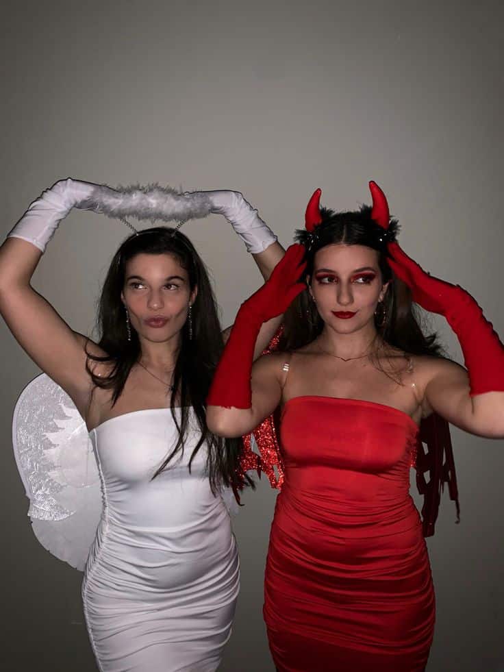 Angel and Devil halloween costume