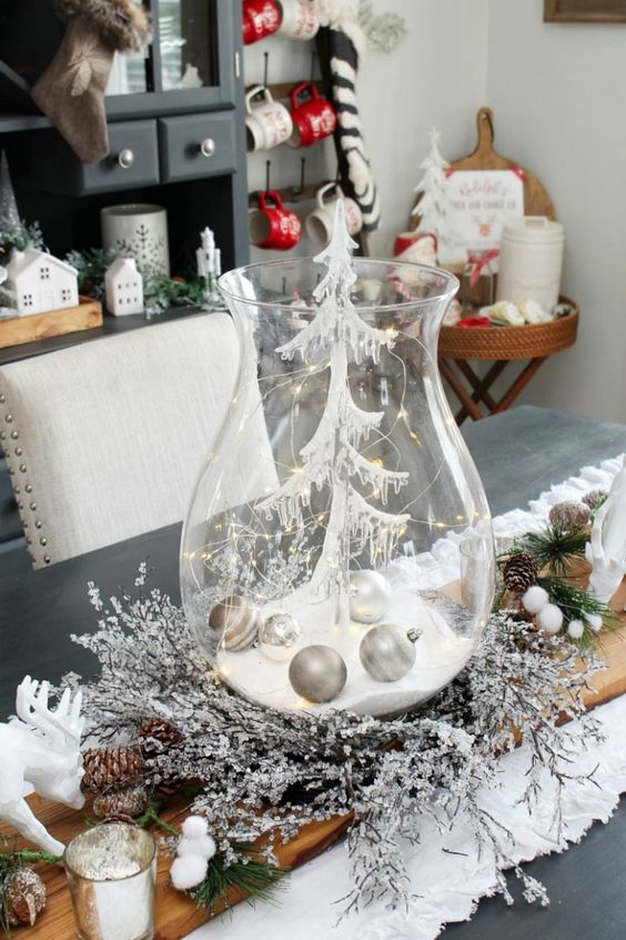Exquisite Glass Centerpiece for Christmas Table Centerpiece decor