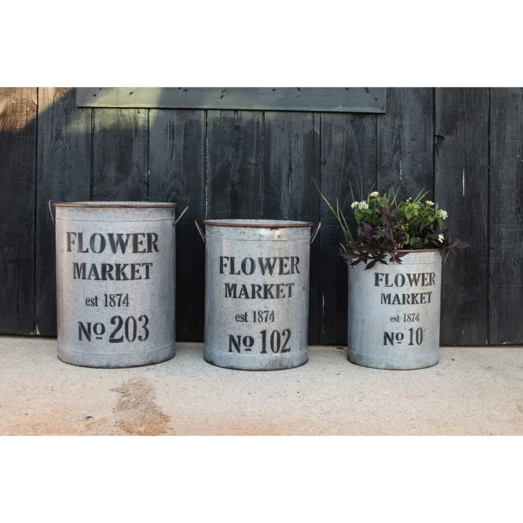 Flower market bucket
