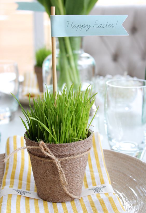 Easter table centerpieces