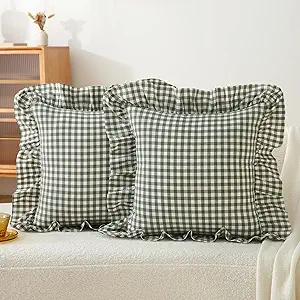 Green Gingham Cushion