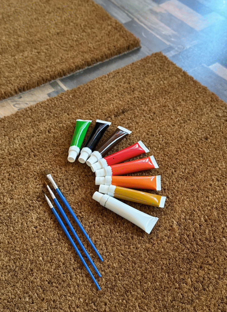 DIY Fall/Halloween Craft: Painted Ghost Doormat