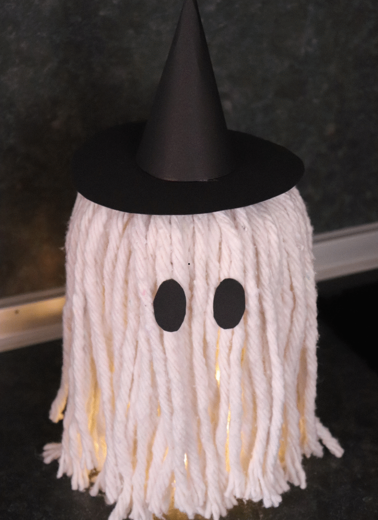 DIY Halloween Craft: Glowing Mop-Ghost