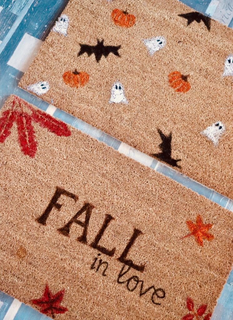 DIY Fall/Halloween Craft: Painted Ghost Doormat