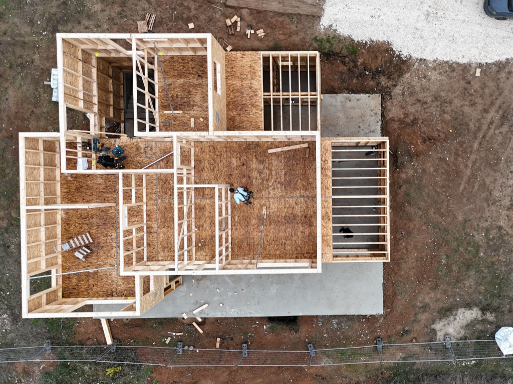 house second floor building progress