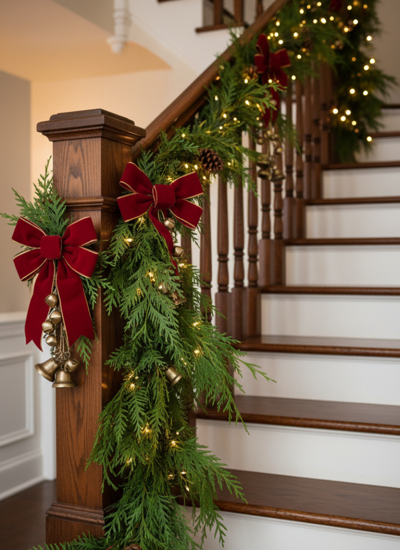 Christmas staircase ideas