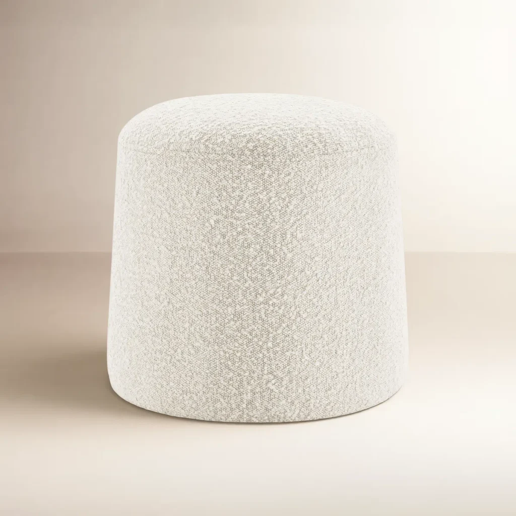 Cylindrical pouf ottoman