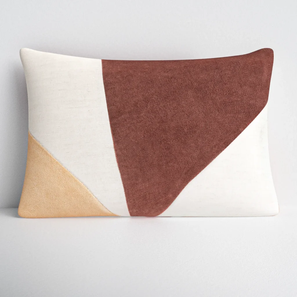 Woven geometric accent pillow