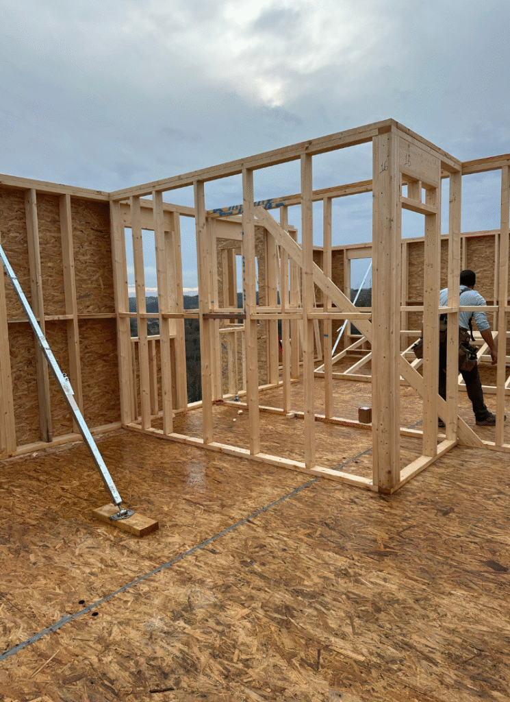 house second floor building progress