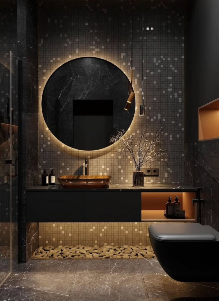 black bathroom decor ideas