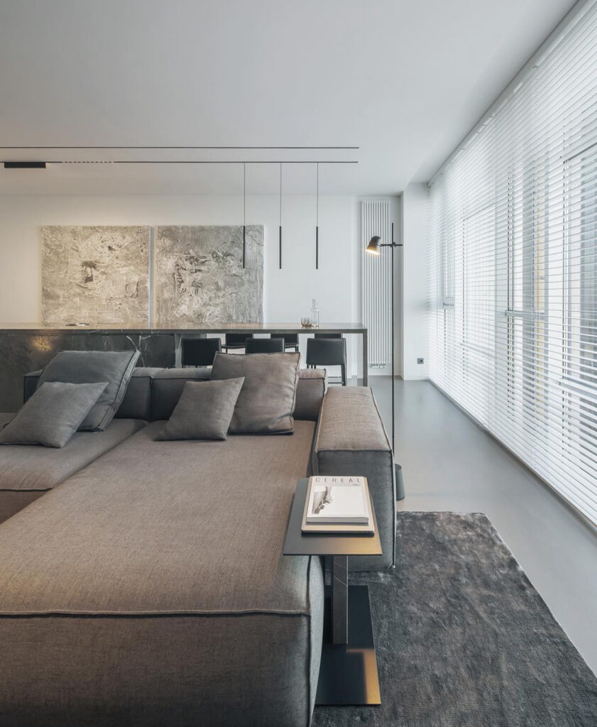 Airy apartment with curated decor and plenty of breathing room between each piece.