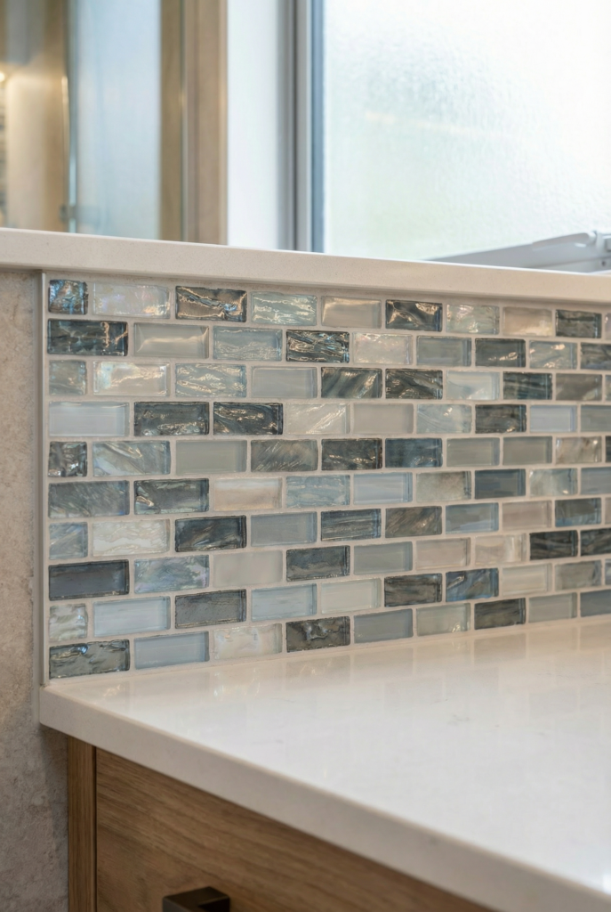 Patterned mosaic tiles for creative bathroom flooring and decorative floor accents