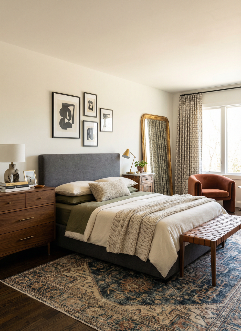 eclectic bedroom decor