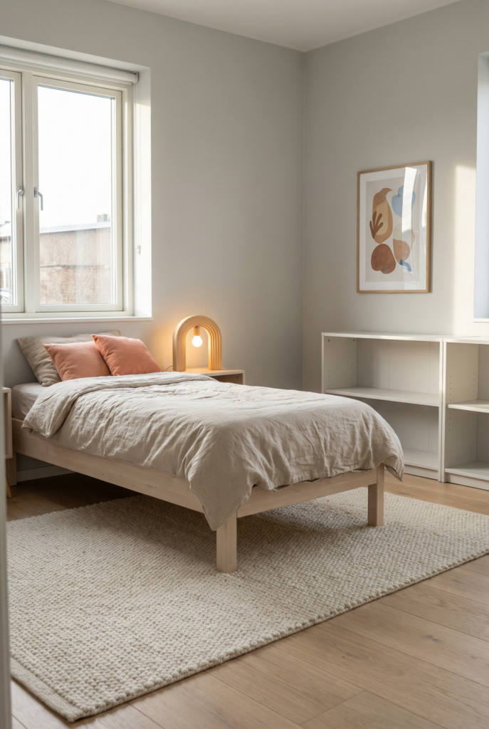 Neutral base with easy accent swaps to refresh kids room decor ideas