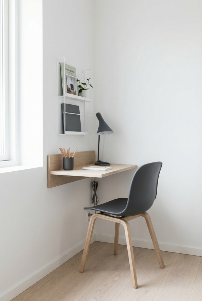 Small desk corner for homework and crafts