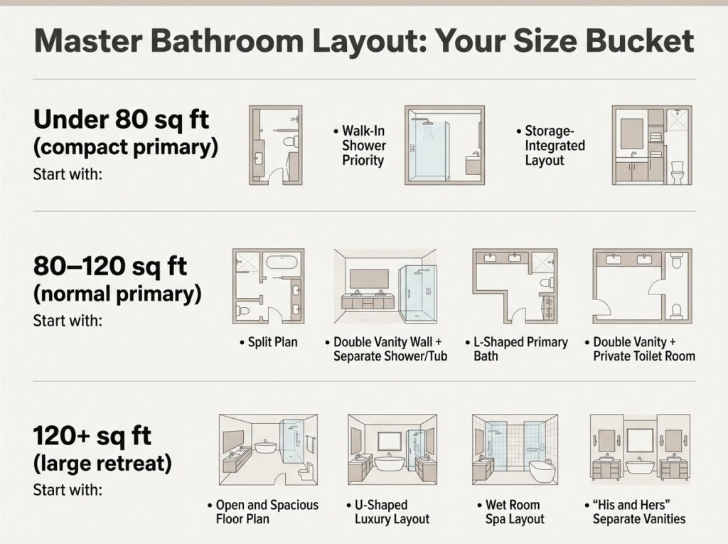 master bathroom layouts
