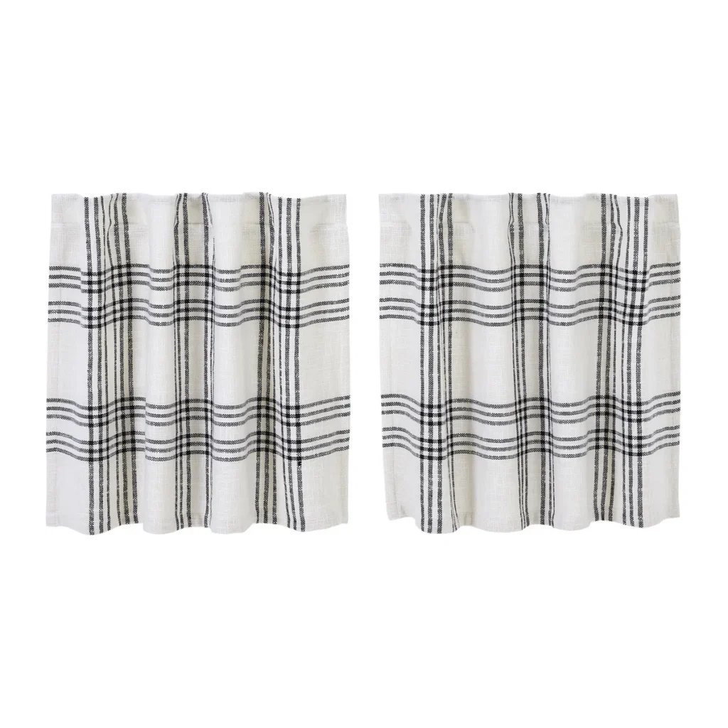 Cohens Cotton Plaid Tailored Cafe Curtain