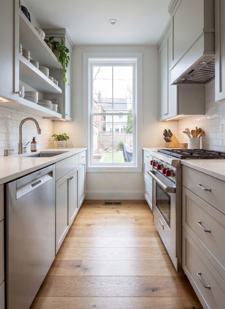How to Make a Galley Kitchen Look Bigger (10 Fixes That Actually Work)
