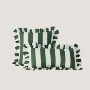 Striped Ruffle Indoor/Outdoor Pillow