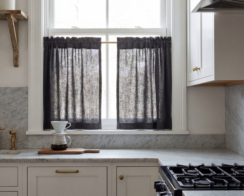gray Cafe Curtains