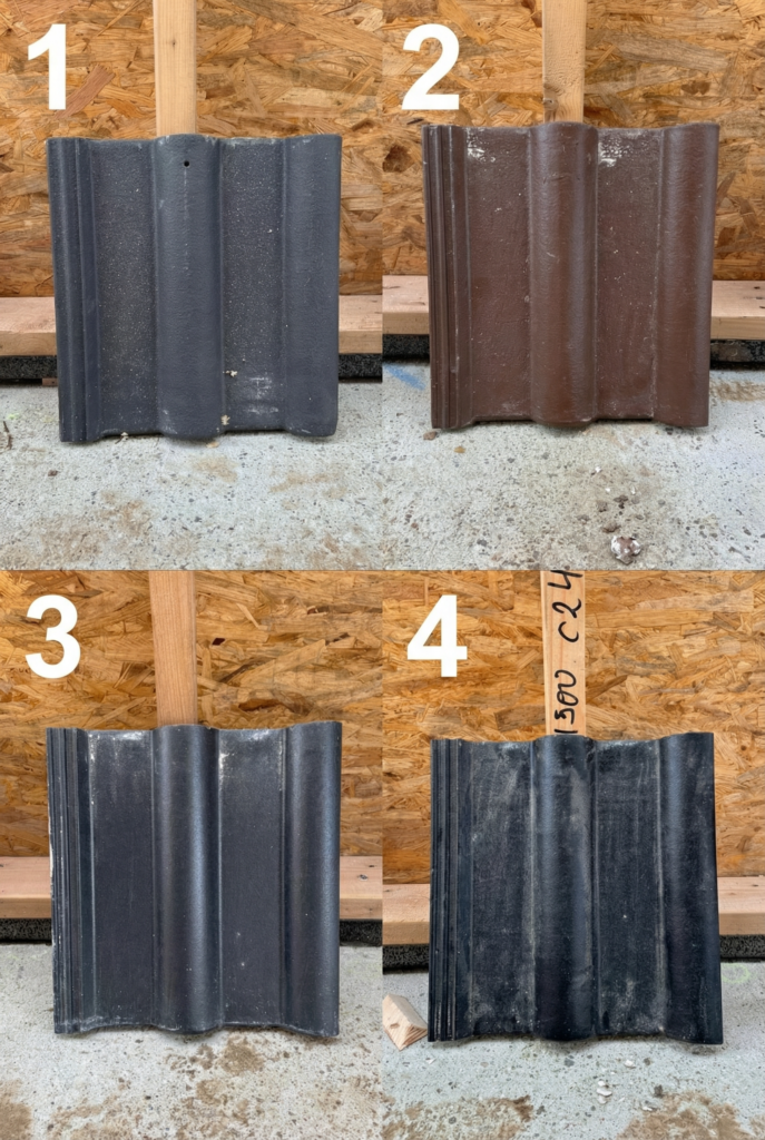 roof tile samples comparison anthracite options new build