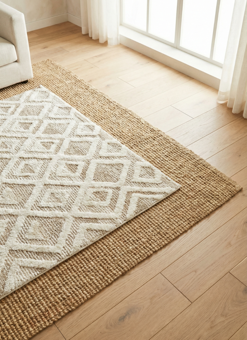 how to layer rugs