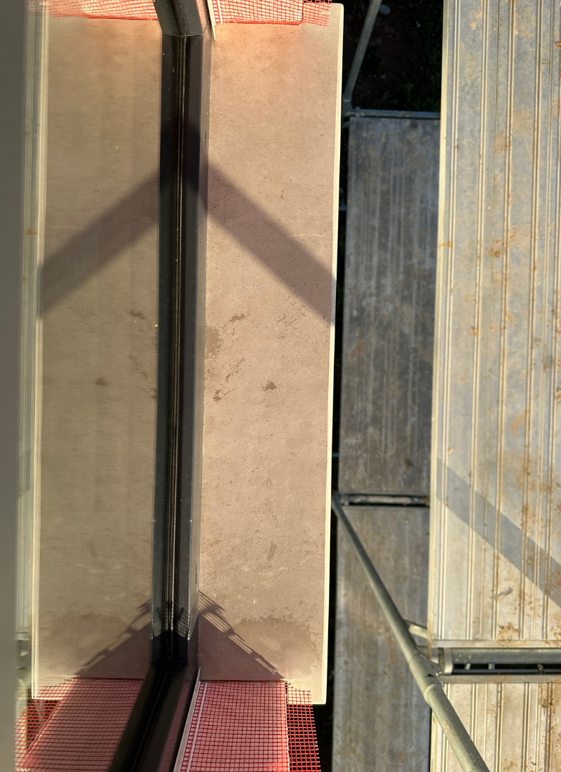 We Installed Limestone Exterior Window Sills