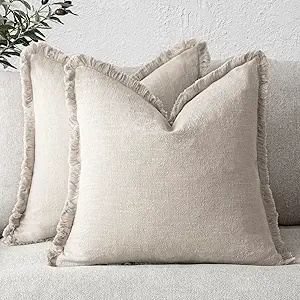 Linen grain sack style pillow cover